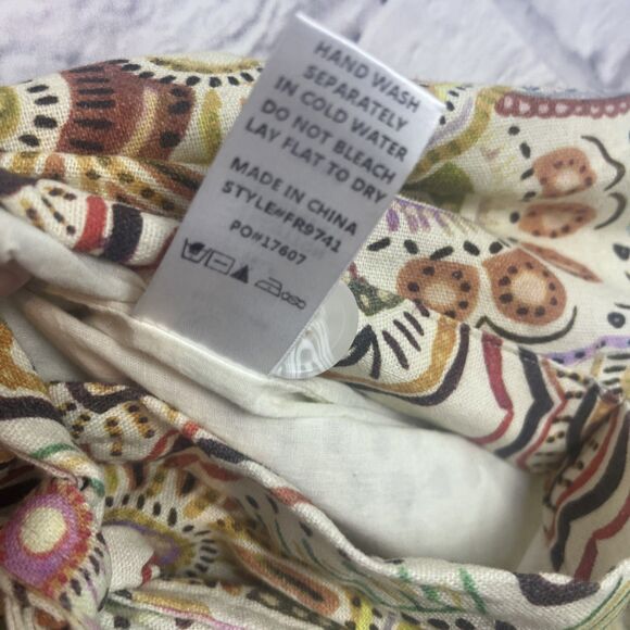 Stile Collection Women’s Earthy Boho Belted Linen Blend  Romper Size Small - Picture 8 of 9